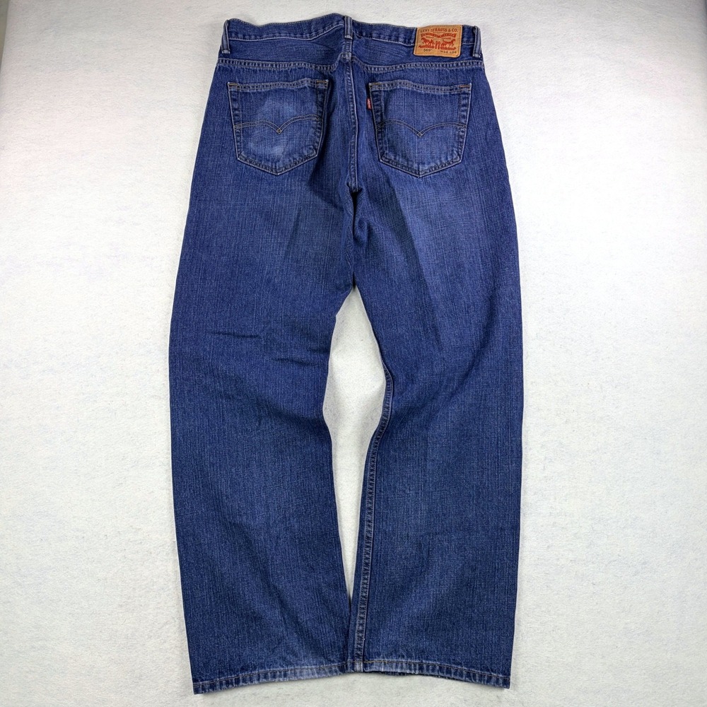 Levis 569 Loose Straight Jeans Mens W34 L34 Blue Denim Medium Wash